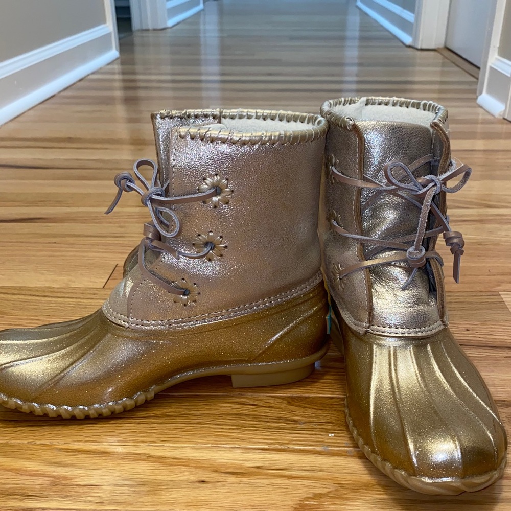 Jack Rogers Gold Duck Boots
